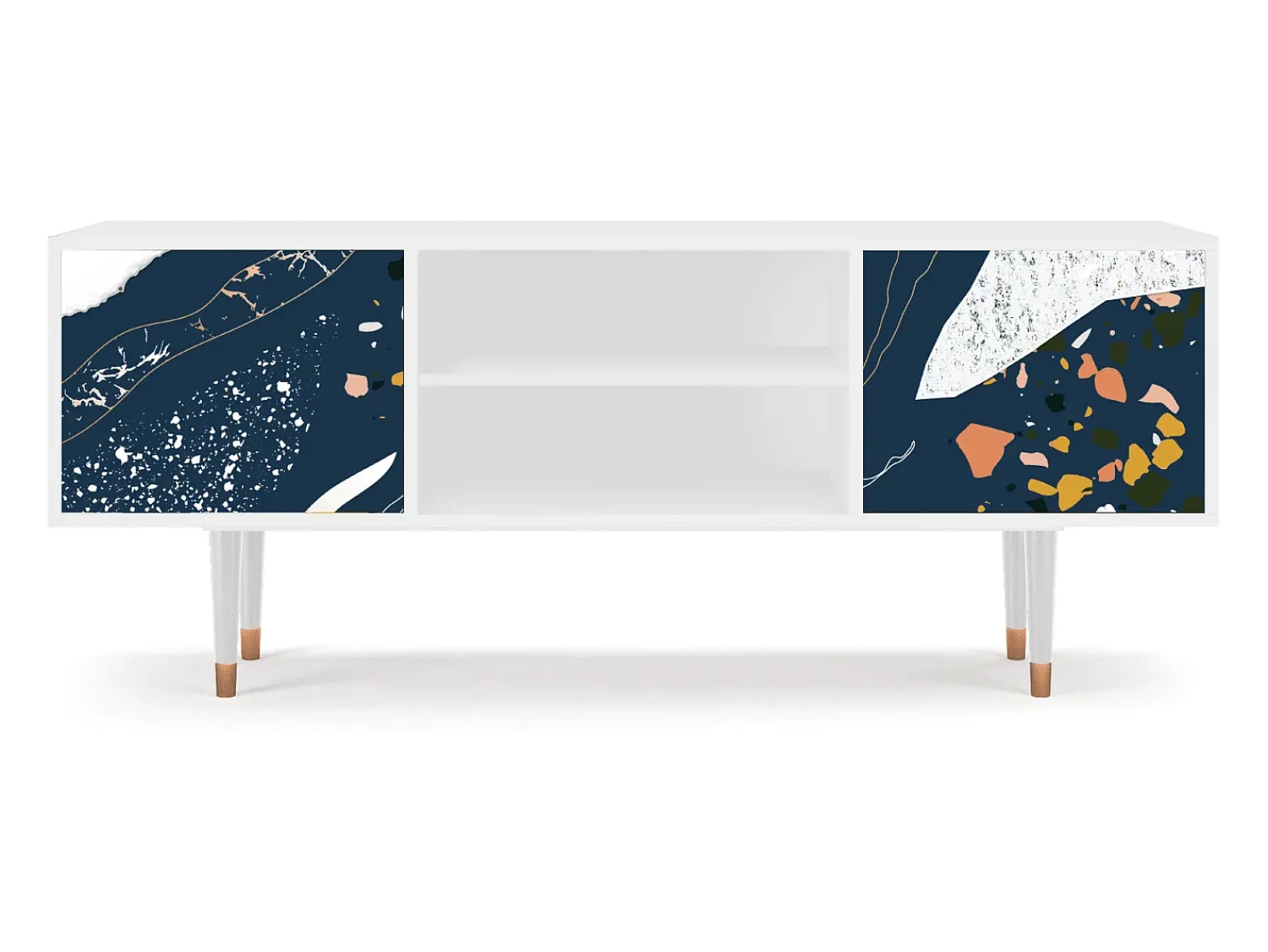 Móvel De Tv* Mueble de TV - 170х69х48 cm - T2 - Nude Iceberg, Branco Bege