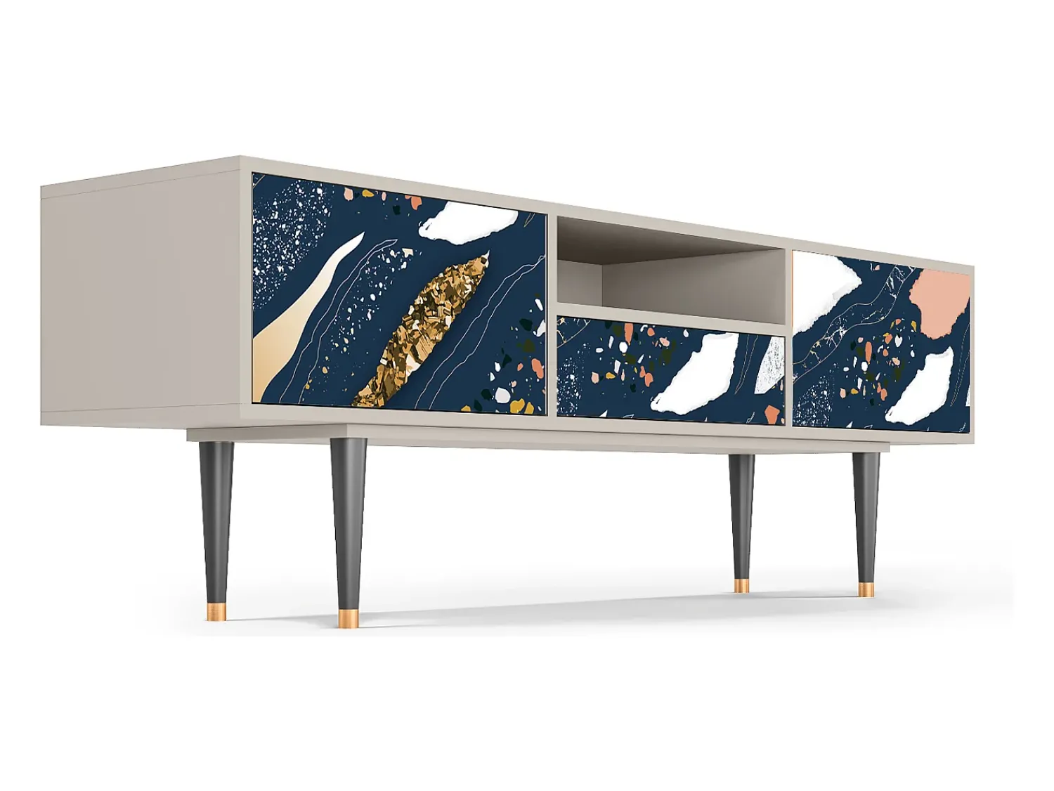 Mueble de TV - 170х59х41 cm - T6 - Nude Iceberg, Areia^ Móvel De Tv
