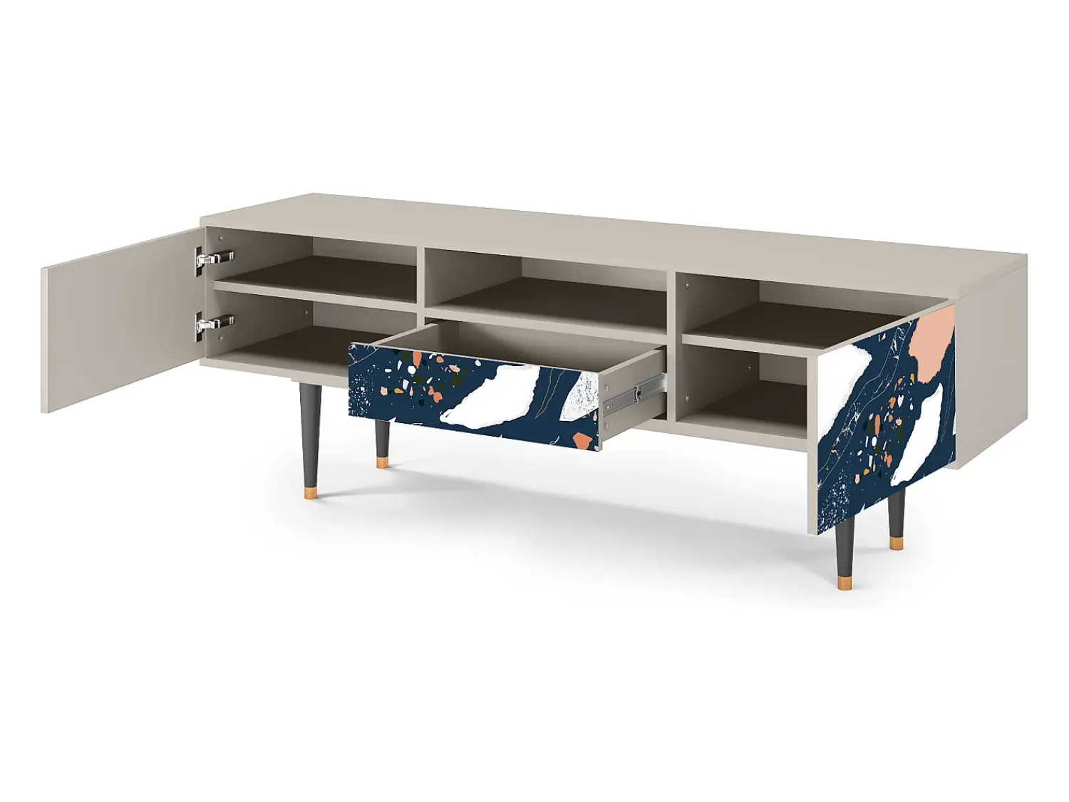 Mueble de TV - 170х59х41 cm - T6 - Nude Iceberg, Areia^ Móvel De Tv