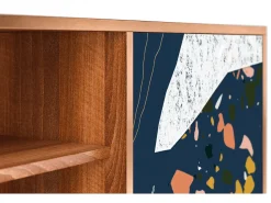 Móvel De Tv| Mueble de TV - 170х69х48 cm - T2 - Nude Iceberg, Nogueira Castanho