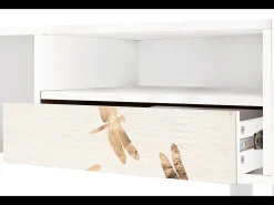 Mueble de TV - 115х59х48 cm - T3 - Nude Dragonflies, Branco Bege