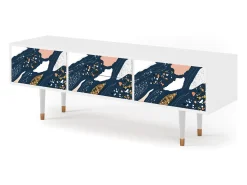 Mueble de TV - 170х59х48 cm - T4 - Nude Iceberg, Branco^ Móvel De Tv