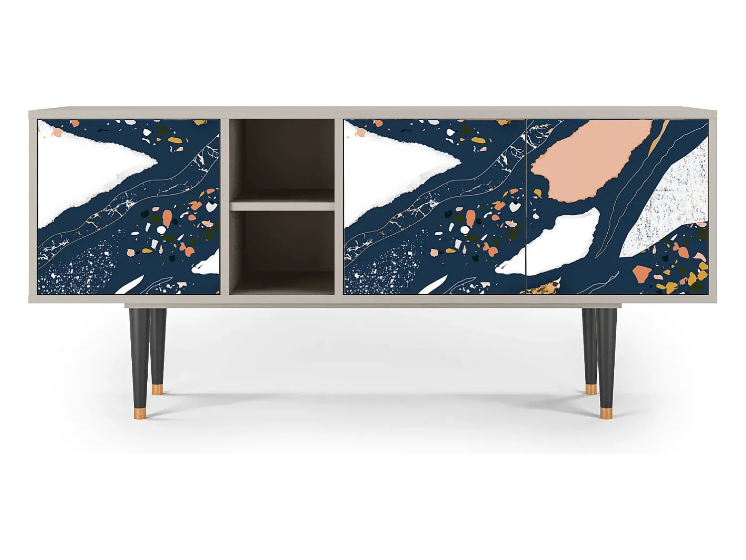 Mueble de TV - 150х69х41 cm - T5 - Nude Iceberg, Areia^ Móvel De Tv