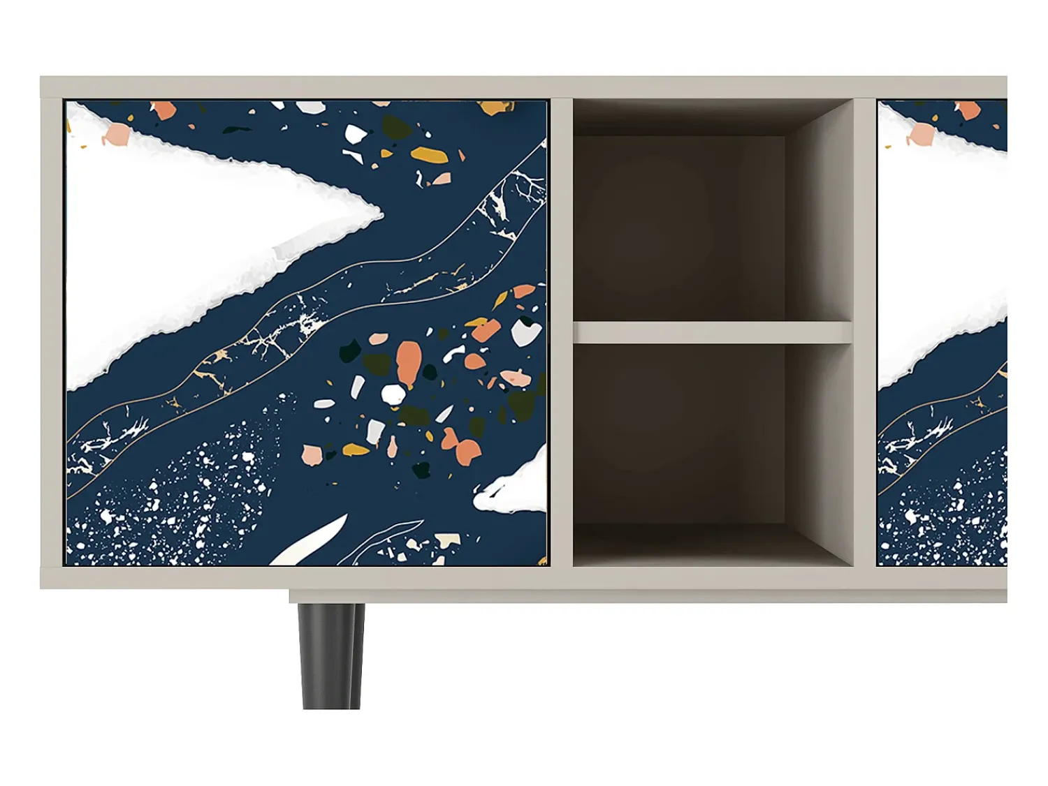 Mueble de TV - 150х69х41 cm - T5 - Nude Iceberg, Areia^ Móvel De Tv