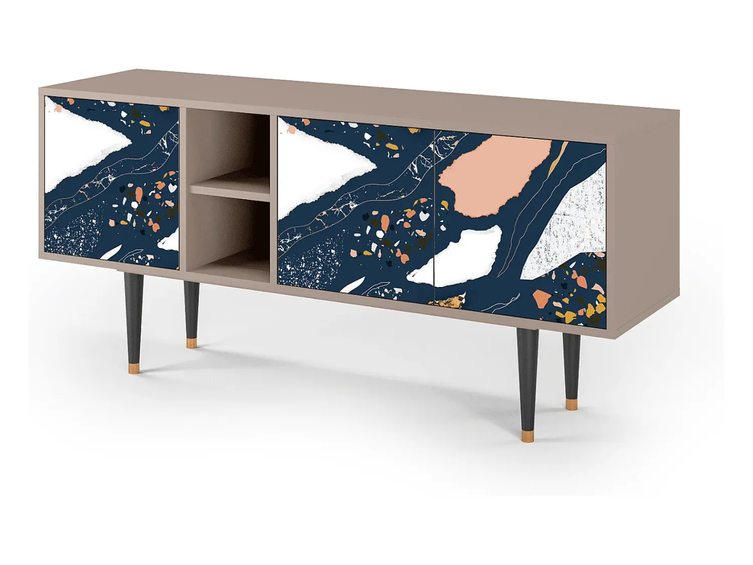 Discount Mueble de TV - 150х69х41 cm - T5 - Nude Iceberg, Latte Bege
