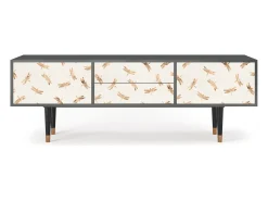 Móvel De Tv| Mueble de TV - 170х59х48 cm - T4 - Nude Dragonflies, Antracite Cinza antracite