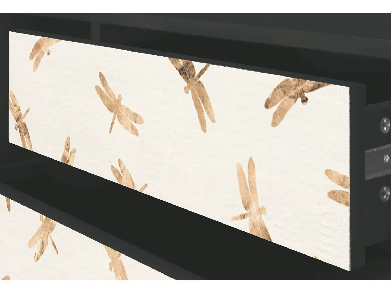 Móvel De Tv| Mueble de TV - 170х59х48 cm - T4 - Nude Dragonflies, Antracite Cinza antracite