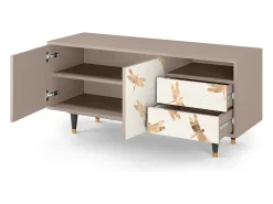 Móvel De Tv| Mueble de TV - 125х56х41 cm - T7 - Nude Dragonflies, Latte Bege
