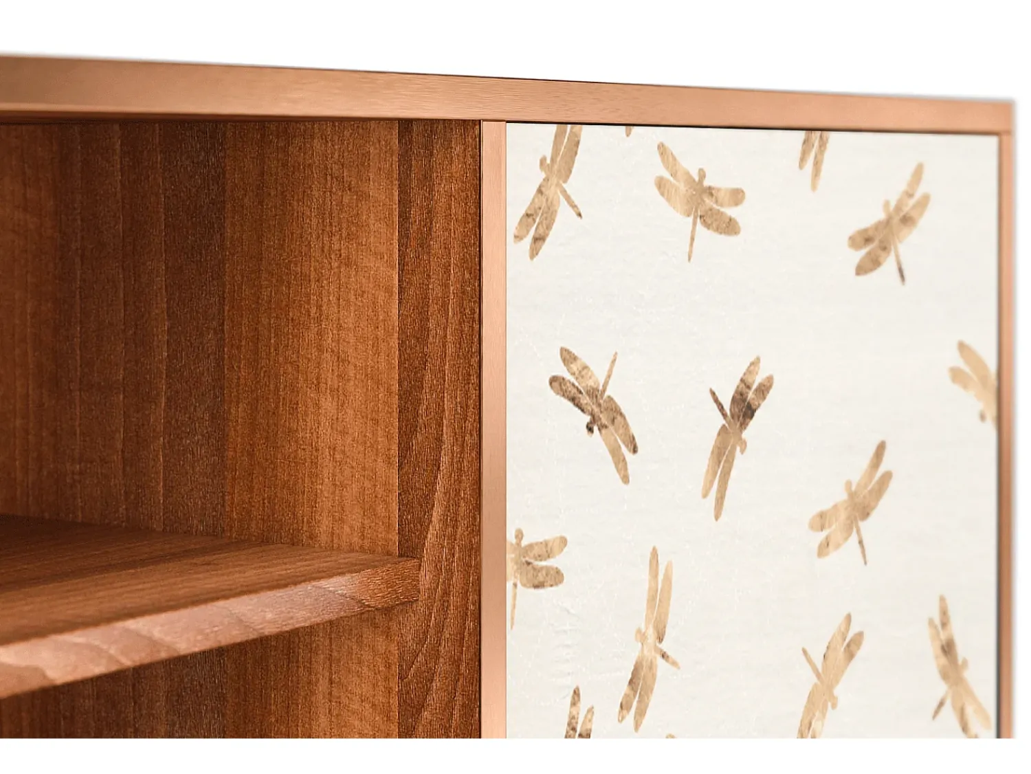 Móvel De Tv* Mueble de TV - 170х69х48 cm - T2 - Nude Dragonflies, Nogueira Castanho