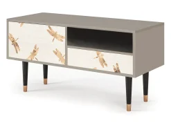 Móvel De Tv* Mueble de TV - 115х59х48 cm - T3 - Nude Dragonflies, Areia Bege