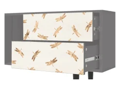 Best Mueble de TV - 170х69х48 cm - T1 - Nude Dragonflies, Cinza Cinzento