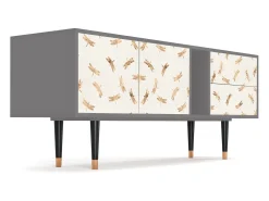 Best Mueble de TV - 170х69х48 cm - T1 - Nude Dragonflies, Cinza Cinzento