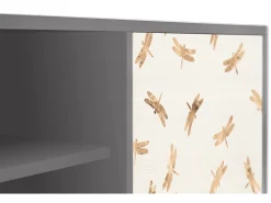 Mueble de TV - 170х69х48 cm - T2 - Nude Dragonflies, Cinza^ Móvel De Tv