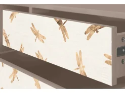 Móvel De Tv| Mueble de TV - 170х59х48 cm - T4 - Nude Dragonflies, Latte Bege