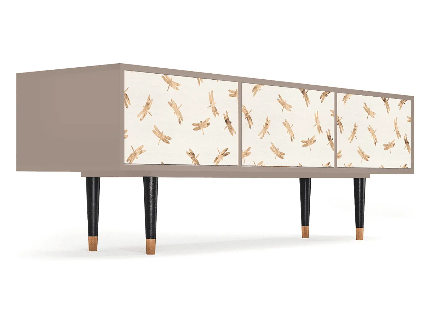 Móvel De Tv| Mueble de TV - 170х59х48 cm - T4 - Nude Dragonflies, Latte Bege
