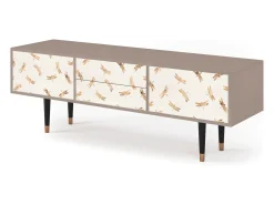 Móvel De Tv| Mueble de TV - 170х59х48 cm - T4 - Nude Dragonflies, Latte Bege