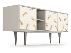 Móvel De Tv* Mueble de TV - 150х69х41 cm - T5 - Nude Dragonflies, Areia Bege