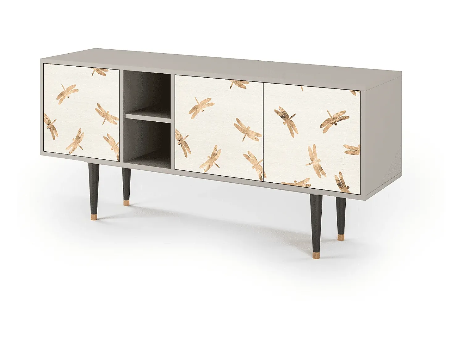 Móvel De Tv* Mueble de TV - 150х69х41 cm - T5 - Nude Dragonflies, Areia Bege