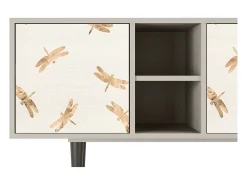 Móvel De Tv* Mueble de TV - 150х69х41 cm - T5 - Nude Dragonflies, Areia Bege