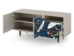 Online Mueble de TV - 125х56х41 cm - T7 - Nude Iceberg, Areia Bege