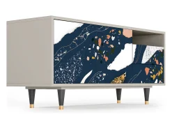 Online Mueble de TV - 125х56х41 cm - T7 - Nude Iceberg, Areia Bege