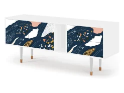 New Mueble de TV - 170х69х48 cm - T1 - Nude Iceberg, Branco Bege