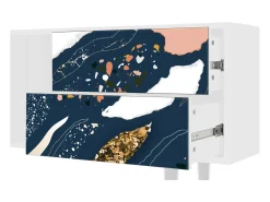 New Mueble de TV - 170х69х48 cm - T1 - Nude Iceberg, Branco Bege