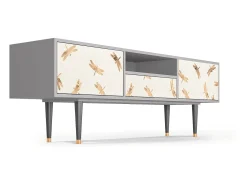 Mueble de TV - 170х59х41 cm - T6 - Nude Dragonflies, Cinza^ Móvel De Tv