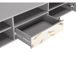 Mueble de TV - 170х59х41 cm - T6 - Nude Dragonflies, Cinza^ Móvel De Tv