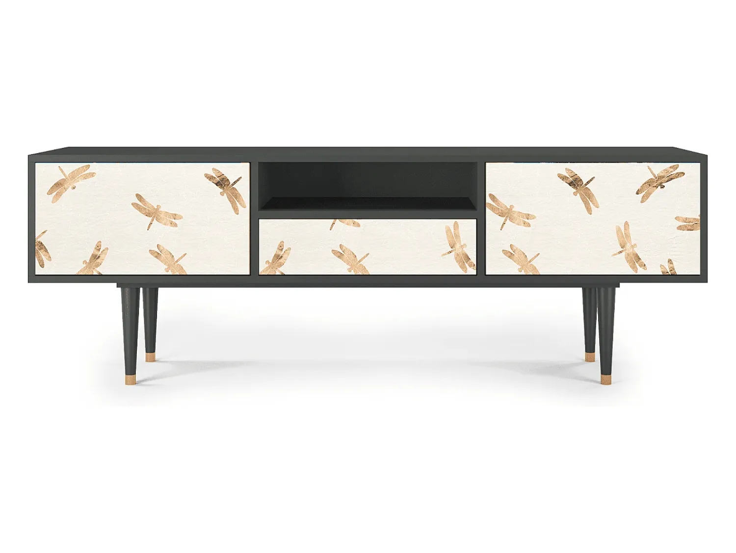 Mueble de TV - 170х59х41 cm - T6 - Nude Dragonflies, Antracite^ Móvel De Tv