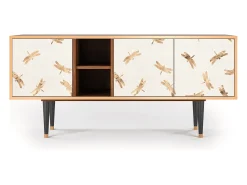 Móvel De Tv| Mueble de TV - 150х69х41 cm - T5 - Nude Dragonflies, Nogueira Castanho