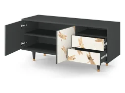 Mueble de TV - 125х56х41 cm - T7 - Nude Dragonflies, Antracite^ Móvel De Tv