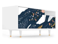 Best Mueble de TV - 125х56х41 cm - T7 - Nude Iceberg, Branco Bege