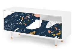Best Mueble de TV - 125х56х41 cm - T7 - Nude Iceberg, Branco Bege