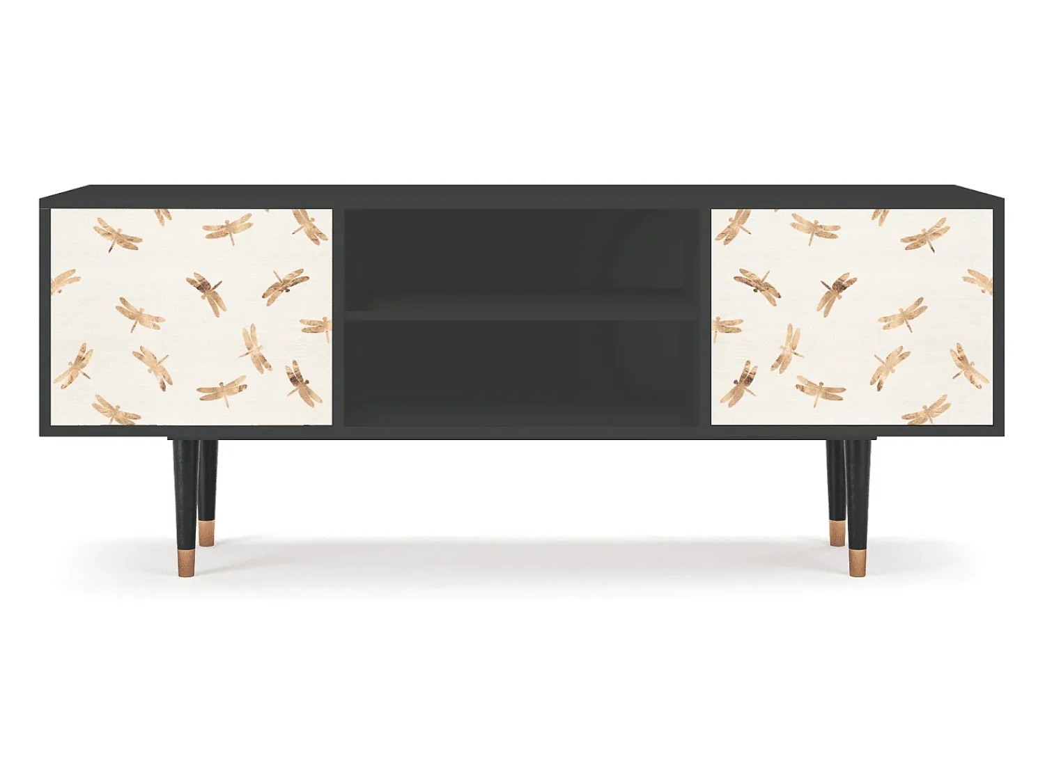 Mueble de TV - 170х69х48 cm - T2 - Nude Dragonflies, Antracite^ Móvel De Tv