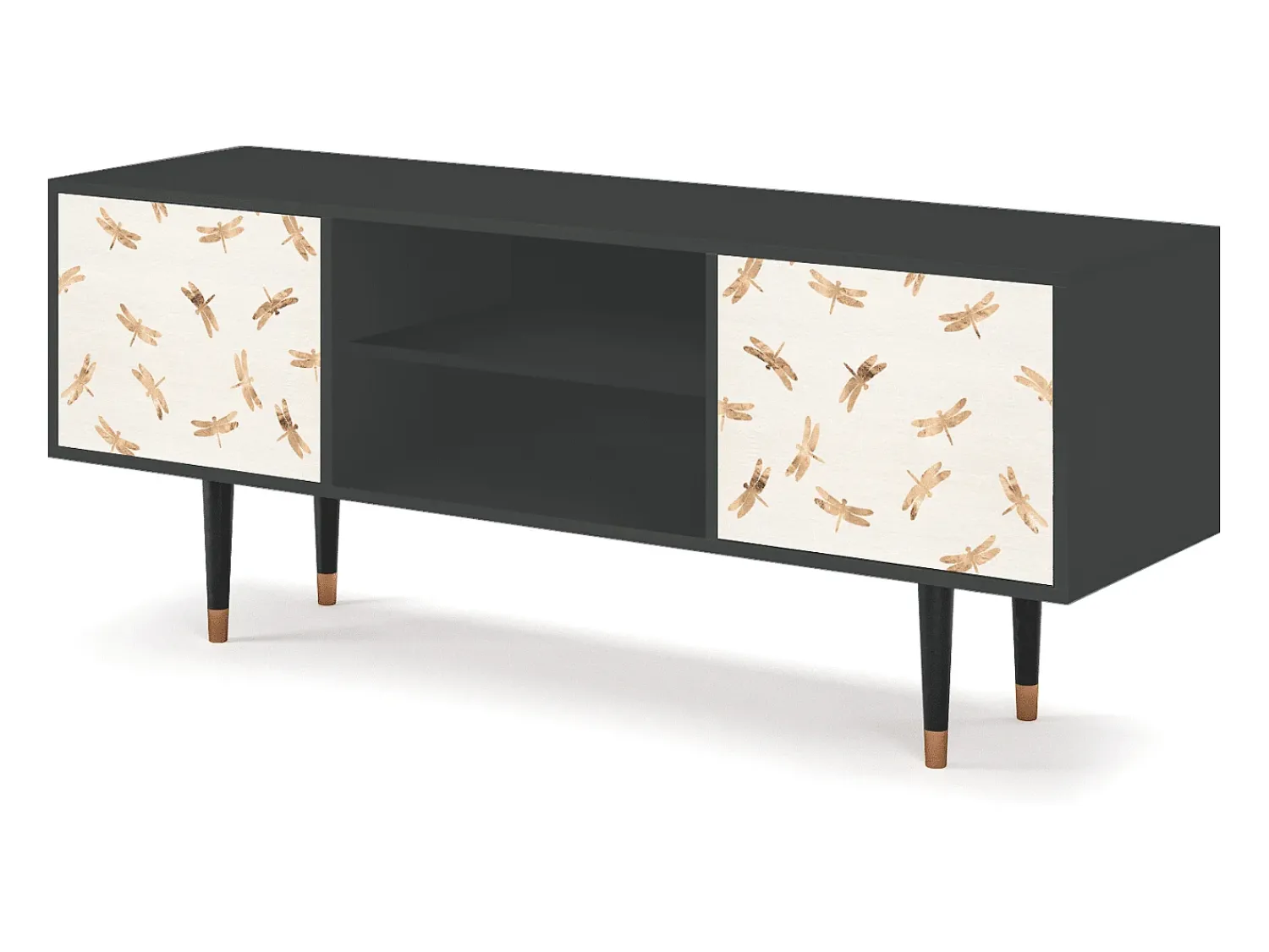 Mueble de TV - 170х69х48 cm - T2 - Nude Dragonflies, Antracite^ Móvel De Tv
