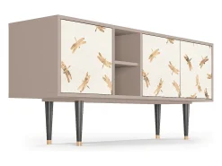 Móvel De Tv* Mueble de TV - 150х69х41 cm - T5 - Nude Dragonflies, Latte Bege