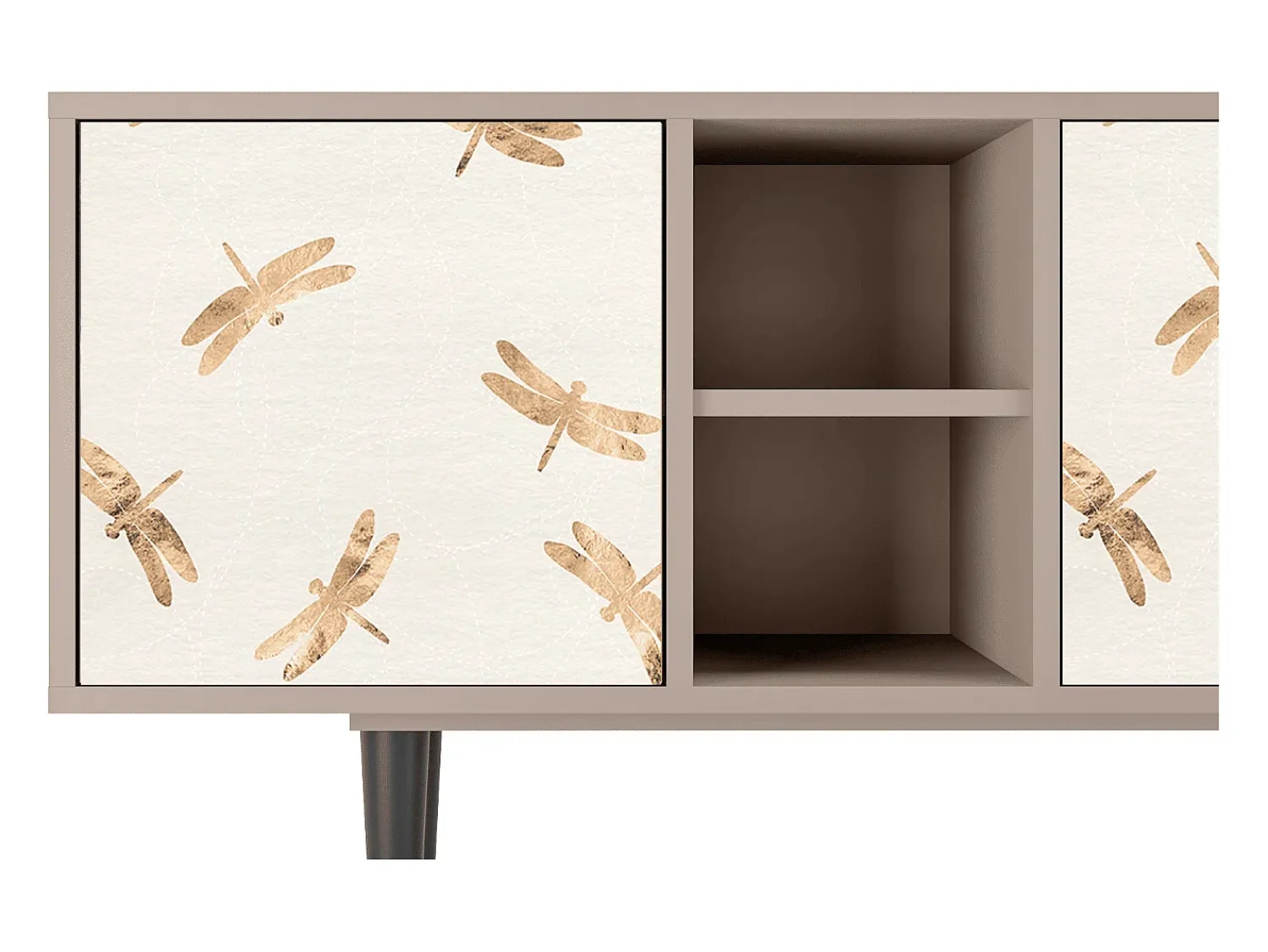 Móvel De Tv* Mueble de TV - 150х69х41 cm - T5 - Nude Dragonflies, Latte Bege