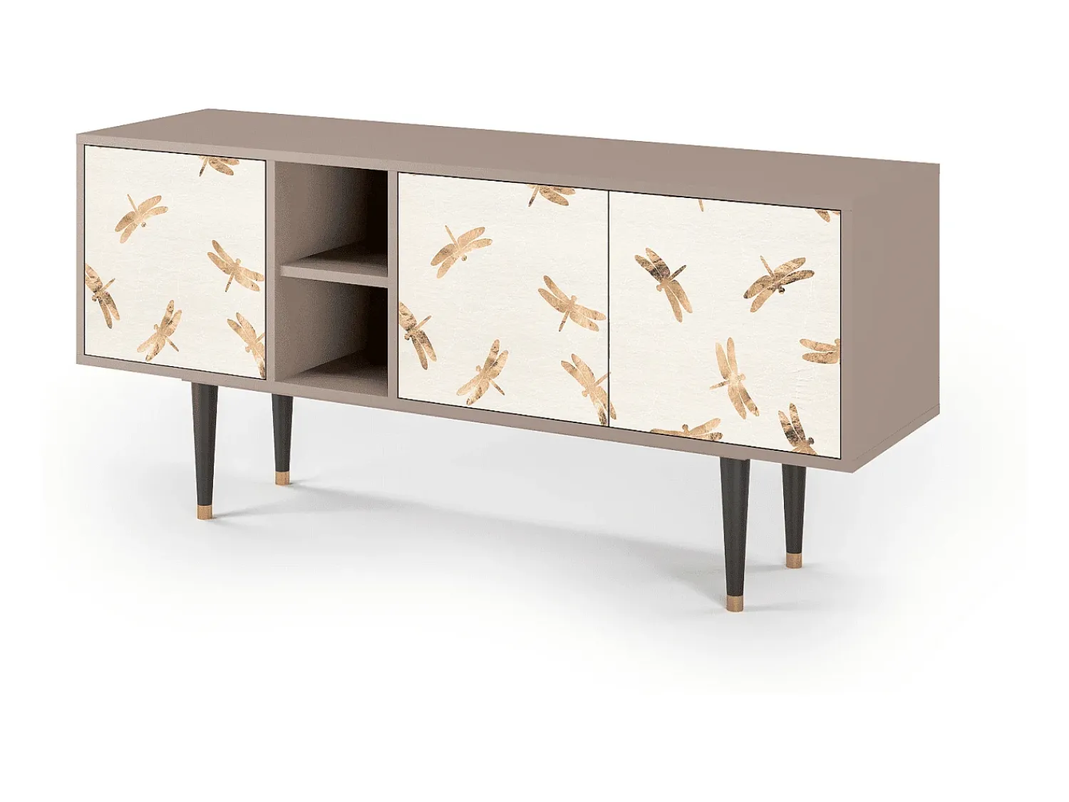 Móvel De Tv* Mueble de TV - 150х69х41 cm - T5 - Nude Dragonflies, Latte Bege