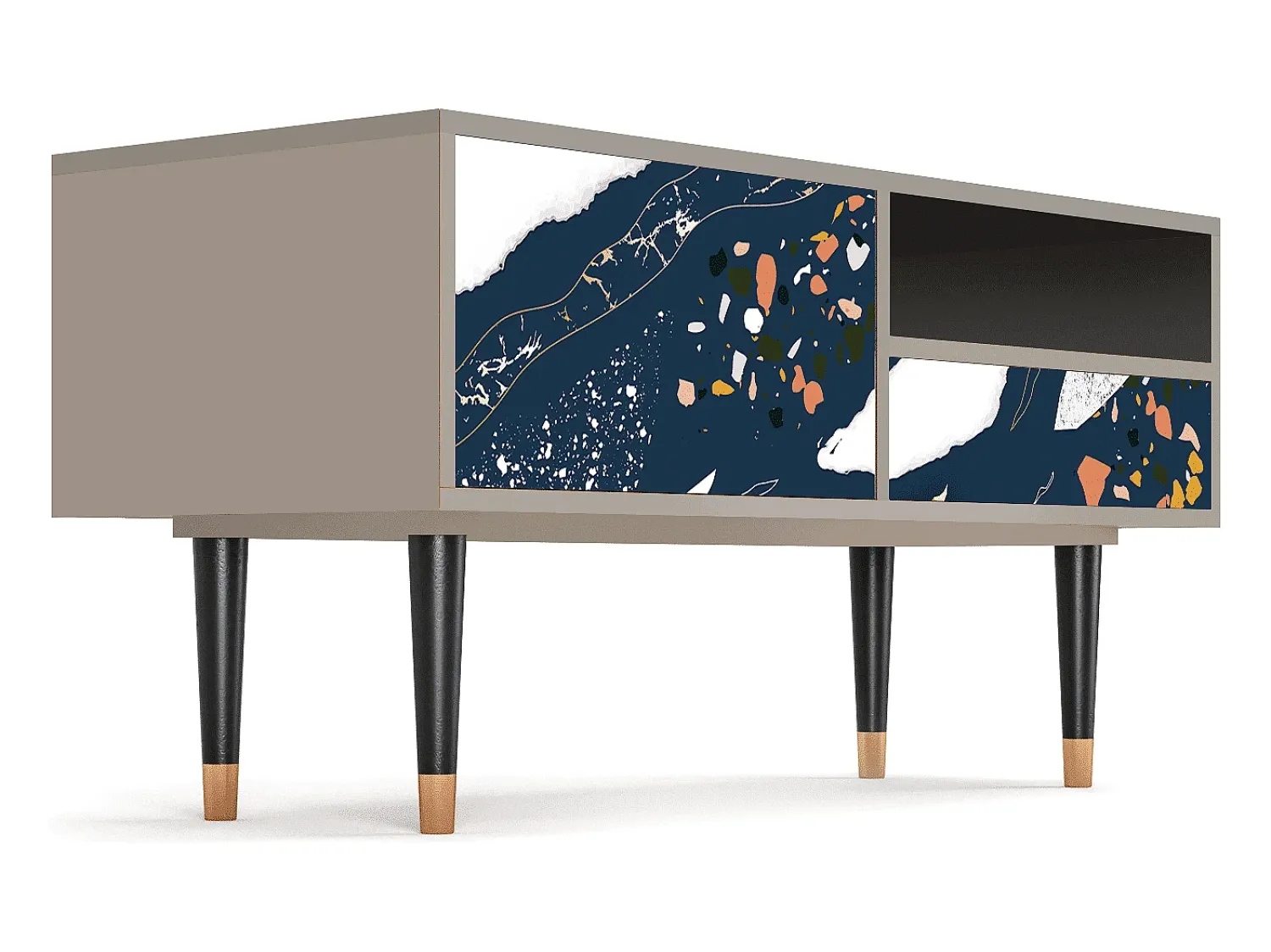 Outlet Mueble de TV - 115х59х48 cm - T3 - Nude Iceberg, Areia Bege