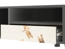 Móvel De Tv* Mueble de TV - 115х59х48 cm - T3 - Nude Dragonflies, Antracite Cinza antracite