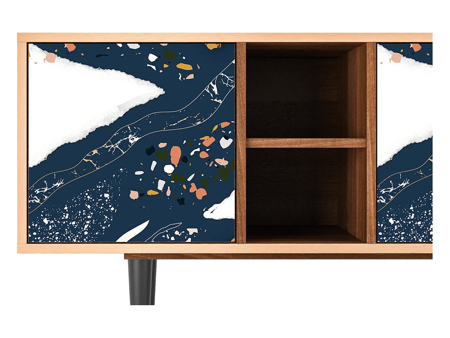 Mueble de TV - 150х69х41 cm - T5 - Nude Iceberg, Nogueira^ Móvel De Tv