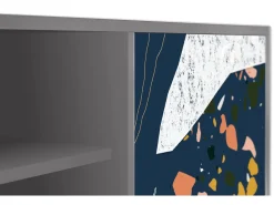 Mueble de TV - 170х69х48 cm - T2 - Nude Iceberg, Cinza Cinzento