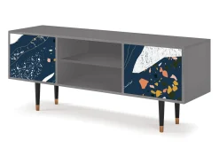 Mueble de TV - 170х69х48 cm - T2 - Nude Iceberg, Cinza Cinzento