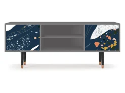 Mueble de TV - 170х69х48 cm - T2 - Nude Iceberg, Cinza Cinzento