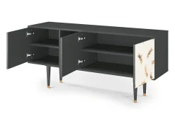 Móvel De Tv* Mueble de TV - 150х69х41 cm - T5 - Nude Dragonflies, Antracite Cinza antracite