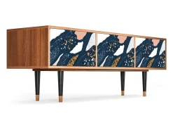 Discount Mueble de TV - 170х59х48 cm - T4 - Nude Iceberg, Nogueira Castanho