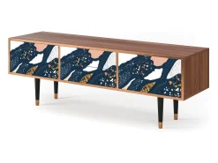 Discount Mueble de TV - 170х59х48 cm - T4 - Nude Iceberg, Nogueira Castanho