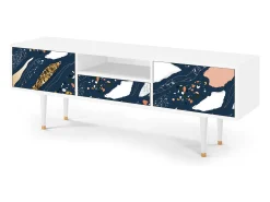 Móvel De Tv| Mueble de TV - 170х59х41 cm - T6 - Nude Iceberg, Branco Bege