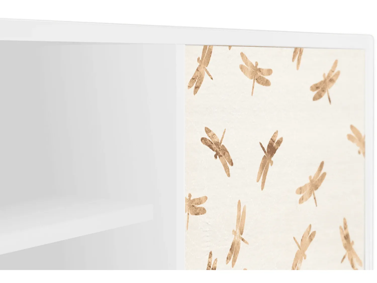 Móvel De Tv| Mueble de TV - 170х69х48 cm - T2 - Nude Dragonflies, Branco Bege